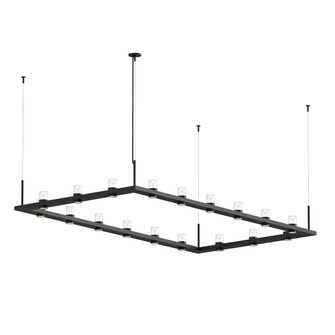4' x 8' Rectangle LED Pendant with Clear w/Cone Uplight Trim (107|20QKR48B)