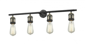 Bare Bulb - 4 Light - 42 inch - Black Antique Brass - Adjustable Bath Vanity Light (3442|215-BAB-LED)