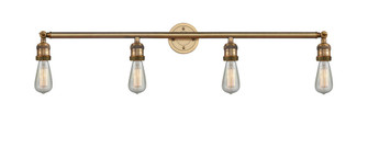 Bare Bulb - 4 Light - 42 inch - Brushed Brass - Adjustable Bath Vanity Light (3442|215-BB)