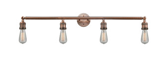 Bare Bulb - 4 Light - 42 inch - Antique Copper - Adjustable Bath Vanity Light (3442|215-AC)