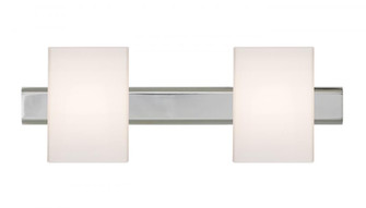 Besa, Tito Vanity, Opal Matte, Chrome Finish, 2x5W LED (127|2SW-TITO07-LED-CR)