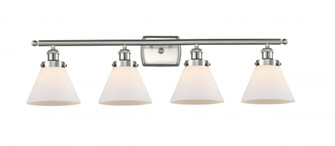 Cone - 4 Light - 38 inch - Brushed Satin Nickel - Bath Vanity Light (3442|916-4W-SN-G41-LED)