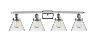 Cone - 4 Light - 38 inch - Polished Chrome - Bath Vanity Light (3442|916-4W-PC-G44-LED)
