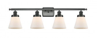 Cone - 4 Light - 36 inch - Matte Black - Bath Vanity Light (3442|916-4W-BK-G61-LED)