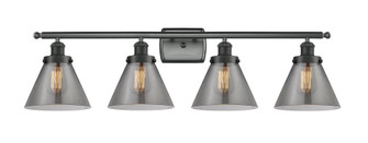 Cone - 4 Light - 38 inch - Matte Black - Bath Vanity Light (3442|916-4W-BK-G43)