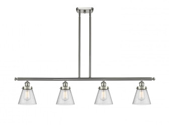 Cone - 4 Light - 48 inch - Brushed Satin Nickel - Stem Hung - Island Light (3442|916-4I-SN-G64-LED)