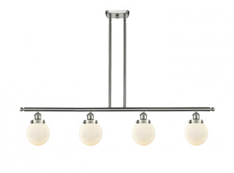 Beacon - 4 Light - 48 inch - Brushed Satin Nickel - Stem Hung - Island Light (3442|916-4I-SN-G201-6-LED)