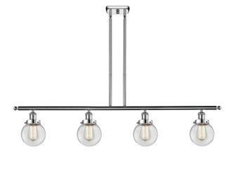 Beacon - 4 Light - 48 inch - Polished Chrome - Stem Hung - Island Light (3442|916-4I-PC-G202-6-LED)