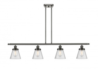 Cone - 4 Light - 48 inch - Oil Rubbed Bronze - Stem Hung - Island Light (3442|916-4I-OB-G64-LED)