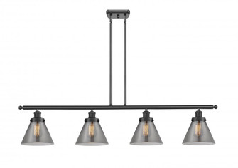 Cone - 4 Light - 48 inch - Matte Black - Stem Hung - Island Light (3442|916-4I-BK-G43)