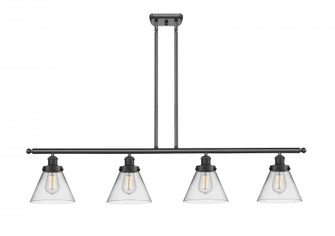 Cone - 4 Light - 48 inch - Matte Black - Stem Hung - Island Light (3442|916-4I-BK-G42-LED)