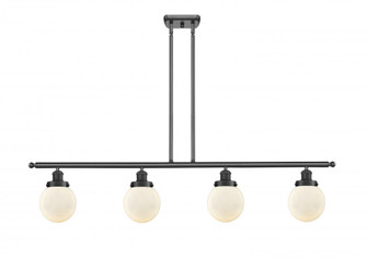Beacon - 4 Light - 48 inch - Matte Black - Stem Hung - Island Light (3442|916-4I-BK-G201-6-LED)