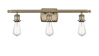 Bare Bulb - 3 Light - 26 inch - Antique Brass - Bath Vanity Light (3442|516-3W-AB-LED)