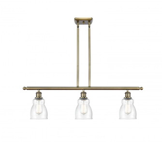 Ellery - 3 Light - 36 inch - Antique Brass - Stem hung - Island Light (3442|516-3I-AB-G394-LED)