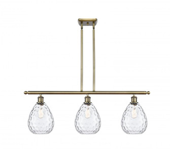 Waverly - 3 Light - 36 inch - Antique Brass - Stem hung - Island Light (3442|516-3I-AB-G372)