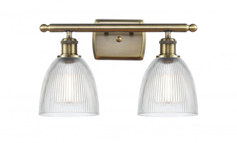 Castile - 2 Light - 16 inch - Antique Brass - Bath Vanity Light (3442|516-2W-AB-G382-LED)