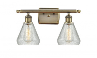 Conesus - 2 Light - 16 inch - Antique Brass - Bath Vanity Light (3442|516-2W-AB-G275-LED)