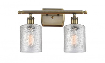 Cobbleskill - 2 Light - 15 inch - Antique Brass - Bath Vanity Light (3442|516-2W-AB-G112-LED)
