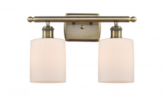 Cobbleskill - 2 Light - 15 inch - Antique Brass - Bath Vanity Light (3442|516-2W-AB-G111-LED)