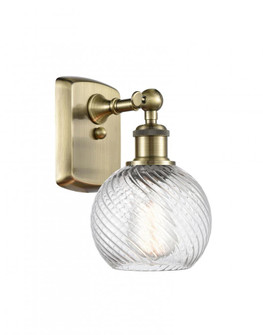 Small Twisted Swirl 1 Light Sconce part of the Ballston Collection (3442|516-1W-AB-G1214-6)