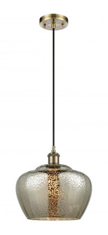 Fenton - 1 Light - 11 inch - Antique Brass - Cord hung - Mini Pendant (3442|516-1P-AB-G96-L)