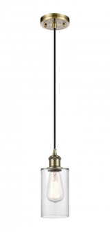 Clymer - 1 Light - 4 inch - Antique Brass - Cord hung - Mini Pendant (3442|516-1P-AB-G802)