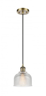 Dayton - 1 Light - 6 inch - Antique Brass - Cord hung - Mini Pendant (3442|516-1P-AB-G412-LED)