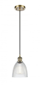 Castile - 1 Light - 6 inch - Antique Brass - Cord hung - Mini Pendant (3442|516-1P-AB-G382)