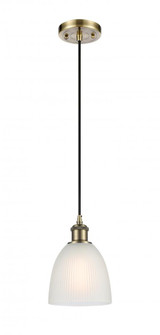 Castile - 1 Light - 6 inch - Antique Brass - Cord hung - Mini Pendant (3442|516-1P-AB-G381)