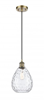Waverly - 1 Light - 8 inch - Antique Brass - Cord hung - Mini Pendant (3442|516-1P-AB-G372)