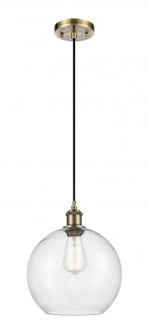 Athens - 1 Light - 10 inch - Antique Brass - Cord hung - Mini Pendant (3442|516-1P-AB-G124-10-LED)