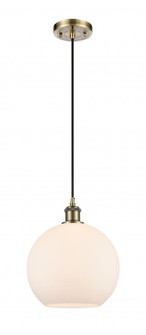 Athens - 1 Light - 10 inch - Antique Brass - Cord hung - Mini Pendant (3442|516-1P-AB-G121-10)