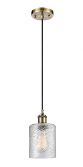 Cobbleskill - 1 Light - 5 inch - Antique Brass - Cord hung - Mini Pendant (3442|516-1P-AB-G112-LED)