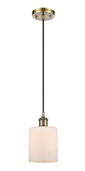 Cobbleskill - 1 Light - 5 inch - Antique Brass - Cord hung - Mini Pendant (3442|516-1P-AB-G111-LED)