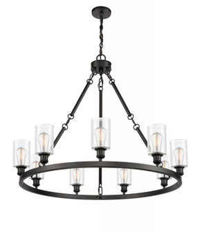 Clymer - 9 Light - 40 inch - Matte Black - Chain Hung - Chandelier (3442|840-BK-G802)