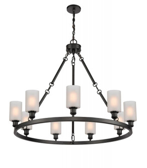 Clymer - 9 Light - 40 inch - Matte Black - Chain Hung - Chandelier (3442|840-BK-G801-LED)