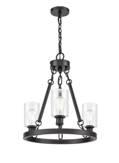 Clymer - 3 Light - 20 inch - Matte Black - Chain Hung - Mini Chandelier (3442|820-BK-G802-LED)
