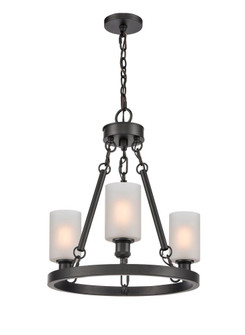 Clymer - 3 Light - 20 inch - Matte Black - Chain Hung - Mini Chandelier (3442|820-BK-G801)