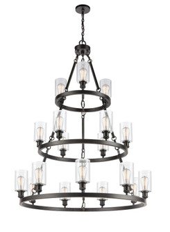 Clymer - 18 Light - 40 inch - Matte Black - Chain Hung - Chandelier (3442|82034-BK-G802-LED)