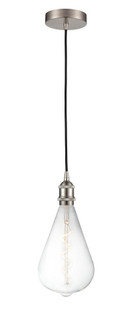 Edison - 1 Light - 7 inch - Brushed Satin Nickel - Cord hung - Mini Pendant (3442|616-1P-SN-BB164LED)