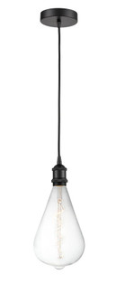 Edison - 1 Light - 7 inch - Matte Black - Cord hung - Mini Pendant (3442|616-1P-BK-BB164LED)