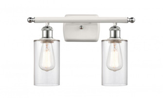 Clymer - 2 Light - 14 inch - White Polished Chrome - Bath Vanity Light (3442|516-2W-WPC-G802-LED)