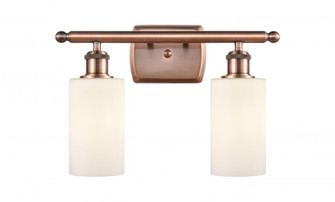 Clymer - 2 Light - 14 inch - Antique Copper - Bath Vanity Light (3442|516-2W-AC-G801-LED)