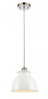 Adirondack - 1 Light - 8 inch - Polished Nickel - Cord hung - Mini Pendant (3442|516-1P-PN-M14-W-LED)
