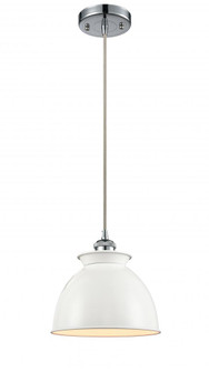 Adirondack - 1 Light - 8 inch - Polished Chrome - Cord hung - Mini Pendant (3442|516-1P-PC-M14-W-LED)