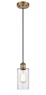 Clymer - 1 Light - 4 inch - Brushed Brass - Cord hung - Mini Pendant (3442|516-1P-BB-G802)