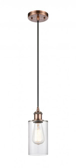Clymer - 1 Light - 4 inch - Antique Copper - Cord hung - Mini Pendant (3442|516-1P-AC-G802-LED)