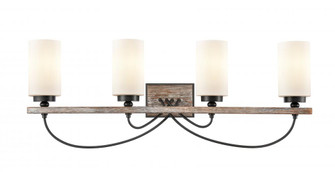 Paladin - 4 Light - 35 inch - Matte Black - Bath Vanity Light (3442|442-4W-BK-W)