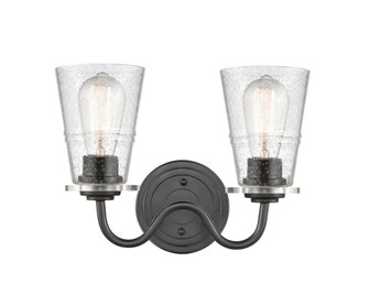 Scarlett - 2 Light - 14 inch - Matte Black - Bath Vanity Light (3442|421-2W-BK-SDY-LED)