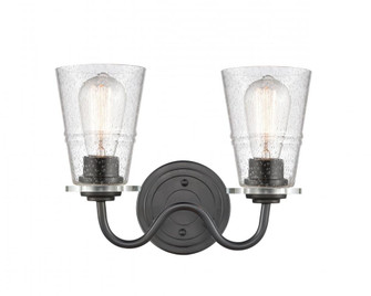Scarlett - 2 Light - 14 inch - Matte Black - Bath Vanity Light (3442|421-2W-BK-SDY)